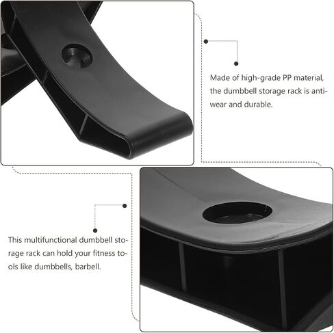 6Pcs Dumbbell Storage Rack Stable Dumbbell Saddles Replacement Weight Organizer for Home Gym Fitness Equipment 5.90X1.57X0.39In in Kuwait