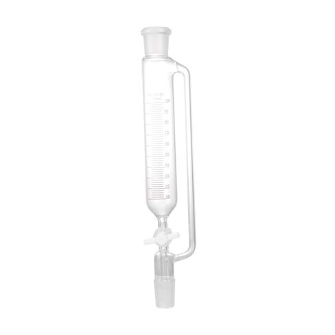 قمع فصل زجاجي، معدات مدببة أسطوانية لفصل السوائل مع محبس PTFE مناسب لمختبرات العلوم والاستخدام الصناعي in Kuwait
