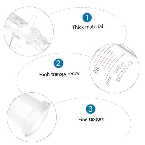 قمع فصل زجاجي، معدات مدببة أسطوانية لفصل السوائل مع محبس PTFE مناسب لمختبرات العلوم والاستخدام الصناعي in Kuwait