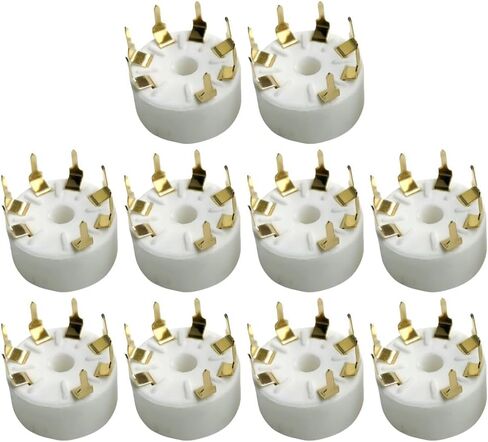 7 دبوس B7G السيراميك فراغ أنبوب مآخذ ل 6Z4 EC92 6X4 EAA91 6X4 6J1 WY1 6H2 1A2 PCB جبل 10 قطعة in Kuwait