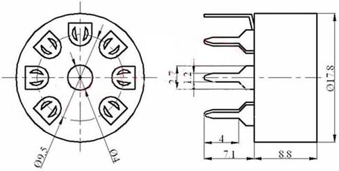 7 دبوس B7G السيراميك فراغ أنبوب مآخذ ل 6Z4 EC92 6X4 EAA91 6X4 6J1 WY1 6H2 1A2 PCB جبل 10 قطعة in Kuwait