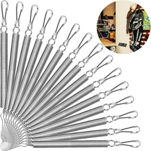 15-Pack Heavy Duty Extension Springs 5" x 0.27" – Stainless Steel Tension Springs with Hooks for Screen Doors, Recliners, Pets, Crafts & Furniture – Rustproof, 11.8" Max Stretch in Kuwait