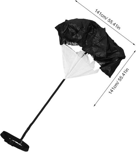 Toddmomy Independent Waist Belt Resistance Umbrella for Running Speed Training Waist Strap Sprint Trainer Chute for Agility Balance and Endurance Improvement Portable Workout Gear in Kuwait