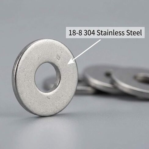 QWORK 3/8" x 1" OD Stainless Steel Flat Fender Washers, 25 Pcs 18-8 (304) Wide Washers 0.080" Thick Corrosion Resistant for Bolts and Screws in Kuwait