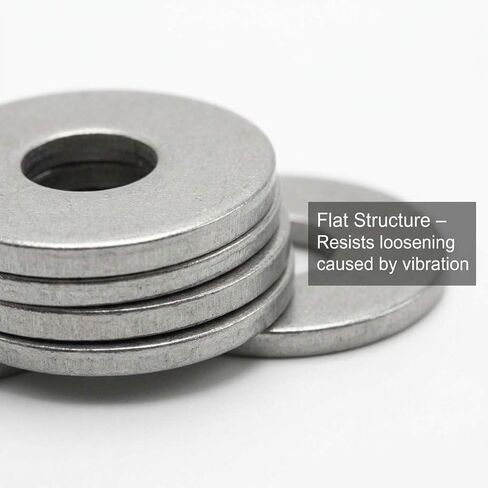 QWORK 3/8" x 1" OD Stainless Steel Flat Fender Washers, 25 Pcs 18-8 (304) Wide Washers 0.080" Thick Corrosion Resistant for Bolts and Screws in Kuwait
