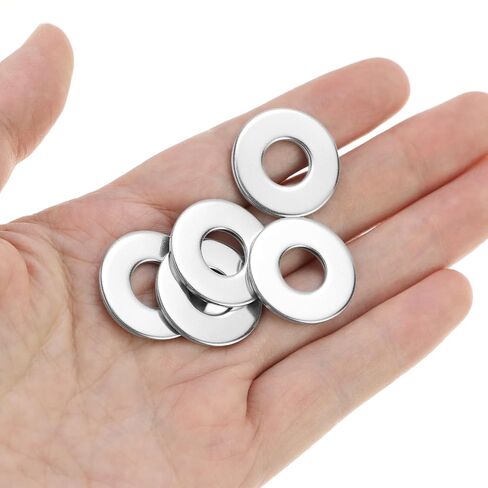 QWORK 3/8" x 1" OD Stainless Steel Flat Fender Washers, 25 Pcs 18-8 (304) Wide Washers 0.080" Thick Corrosion Resistant for Bolts and Screws in Kuwait
