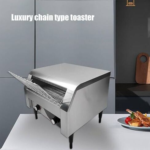 Commercial Electric Conveyor Bread Toaster - Automatic High-Capacity Oven with Temperature Control - Toasts 150/300/450 Bread Slices/Hour for All Your Toasting Needs in Kuwait