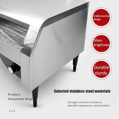 Commercial Electric Conveyor Bread Toaster - Automatic High-Capacity Oven with Temperature Control - Toasts 150/300/450 Bread Slices/Hour for All Your Toasting Needs in Kuwait