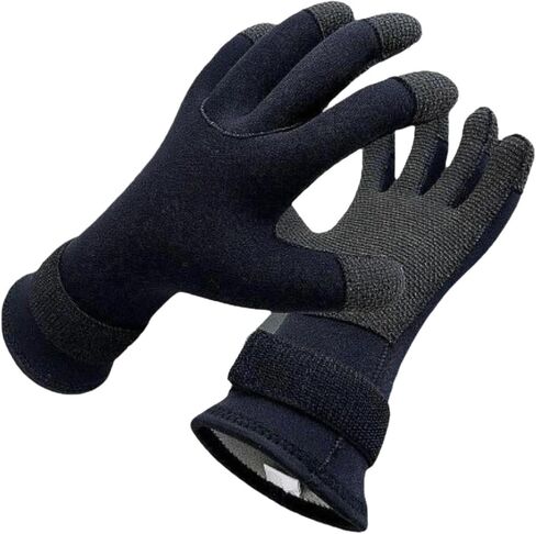 Diving Gloves Five Finger Water Gloves Wetsuit Gloves Hand Protection Portable Thermal Nylon Nonslip Design Suitable for Winter Swimming SNO in Kuwait