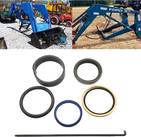 REPLACEMENTKITS.COM Hydraulic Cylinder Seal Kit Compatible with Ford New Holland 7210 & 7410 Loaders Lift Cylinders (Replaces SML36848) in Kuwait