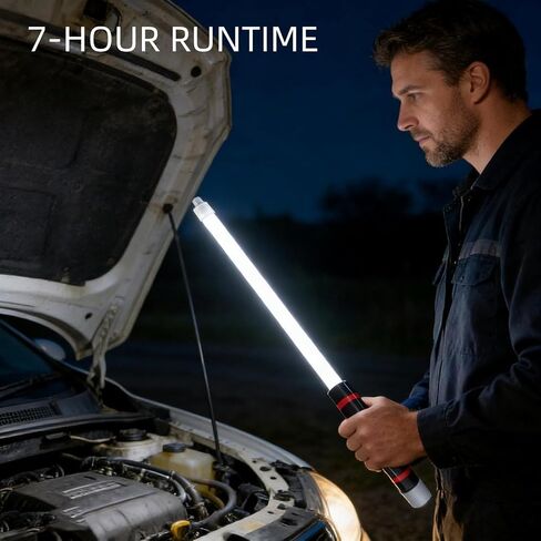 Flexible LED Light Stick, 27" Rechargeable Bendable LED Flashlight Stick with 3 Brightness Modes, High Lumen Work Light for Car Repairs, Mechanical Inspection in Tight Spaces in Kuwait