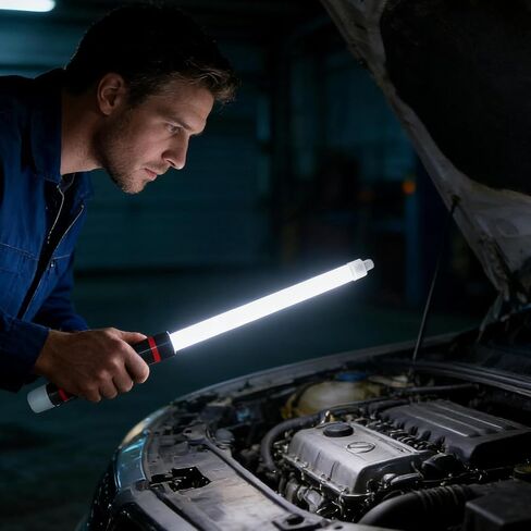 Flexible LED Light Stick, 27" Rechargeable Bendable LED Flashlight Stick with 3 Brightness Modes, High Lumen Work Light for Car Repairs, Mechanical Inspection in Tight Spaces in Kuwait