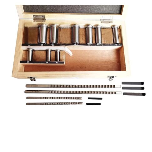 Keyway Broach, 18pcs HSS Metric Set 4mm 5mm 6mm 8mm 12-28 Cutting Broaching Bushings Keyway Tool CNC Kit Precision Engineering in Saudi Arabia