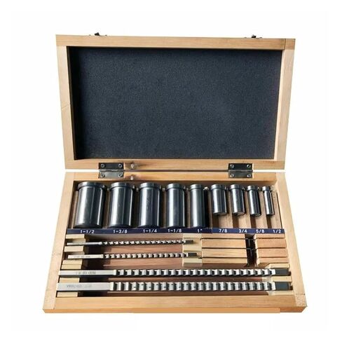 Inch Size HSS Keyway Broach Set 18pcs 4 Broaches 9 Collared Bushings 5 Shims Inch Industrial Tools Precision Engineering in Saudi Arabia