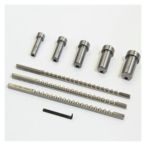 9pcs Push-Type Keyway Broach Set High Speed Steel Inch Size Bushing Cutting Tool for CNC Lathe Metalworking Precision Engineering in Kuwait