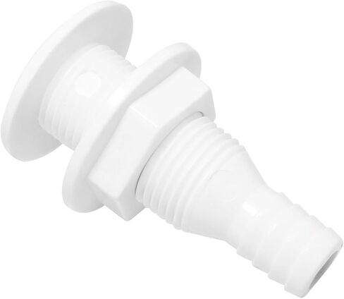 2PCS 5/8 Inch Hull Through Hull Fitting Nylon Plastic Drain Port Fits 16mm Inner Diameter Hose for RV Water Tanks Small Ship Ventilation Pipes White in Kuwait