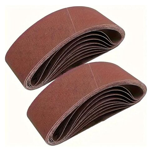 10PCS/Set 533 * 75mm Sanding Belts 60-240 Grits Wood Soft Metal Polishing Sandpaper Abrasive Bands for Belt Sander Abrasive Tool(10pcs 180 Grit) in Kuwait