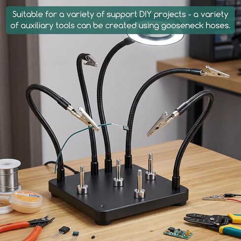 2 Pack 12" Gooseneck, Flexible Gooseneck Tube, 1/4"-20 Female to Male Thread Metal Extension Arm for Camera, Microphone, Phone Holder, Black in Saudi Arabia