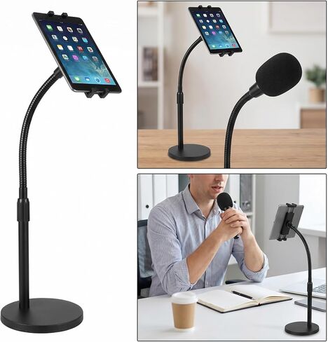 2 Pack 12" Gooseneck, Flexible Gooseneck Tube, 1/4"-20 Female to Male Thread Metal Extension Arm for Camera, Microphone, Phone Holder, Black in Saudi Arabia