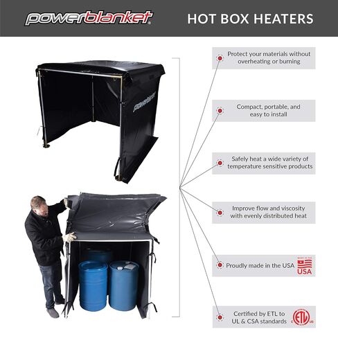 Powerblanket HB48-1200 Bulk Material Warmer, Hot Box Heater, 48 cu. ft. Heated Space, 1200W, 120V in Kuwait