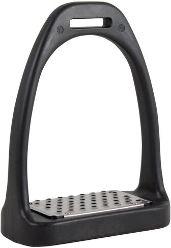 Dura-Tech Lightweight Polymer Stirrup Irons | Size 4 3/4 |Wider Foot Bed for Stability | Includes Rubber and Metal Grip Pads | Shock Absorbent | Ideal for Everyday Riding and Training in Kuwait