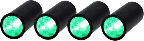 Rockville 4 Pack MINI Halo Black DJ Wash Lights + حقيبة، DMX لاسلكي، بطارية 17 ساعة، DMX لاسلكي، جهاز تحكم عن بعد RF in Kuwait
