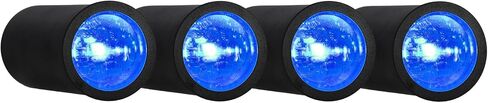 Rockville 4 Pack MINI Halo Black DJ Wash Lights + حقيبة، DMX لاسلكي، بطارية 17 ساعة، DMX لاسلكي، جهاز تحكم عن بعد RF in Kuwait