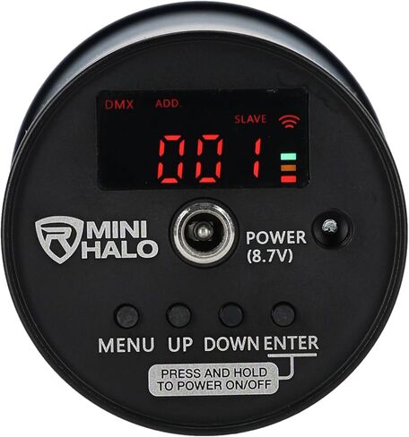 Rockville 4 Pack MINI Halo Black DJ Wash Lights + حقيبة، DMX لاسلكي، بطارية 17 ساعة، DMX لاسلكي، جهاز تحكم عن بعد RF in Kuwait