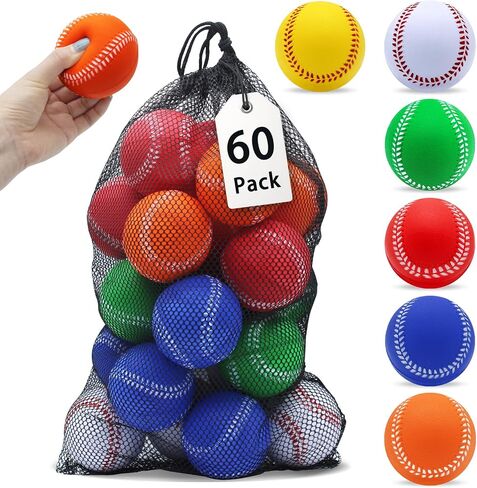 Magicorange Baseball,Foam Baseballs Training Baseballs Unmarked Practice Baseball for Hitting, Soft Toss, Batting, Fielding, Pitching in Kuwait