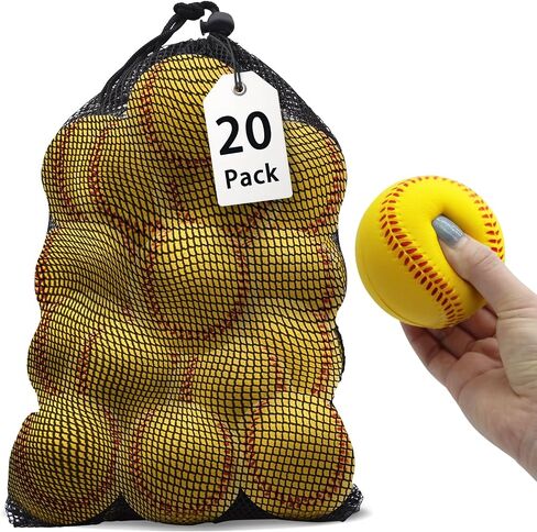Magicorange Baseball,Foam Baseballs Training Baseballs Unmarked Practice Baseball for Hitting, Soft Toss, Batting, Fielding, Pitching in Kuwait