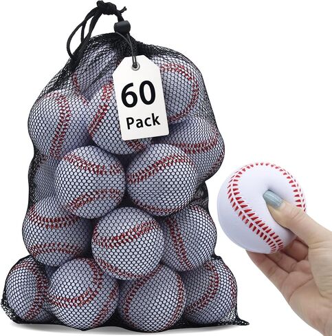 Magicorange Baseball,Foam Baseballs Training Baseballs Unmarked Practice Baseball for Hitting, Soft Toss, Batting, Fielding, Pitching in Kuwait