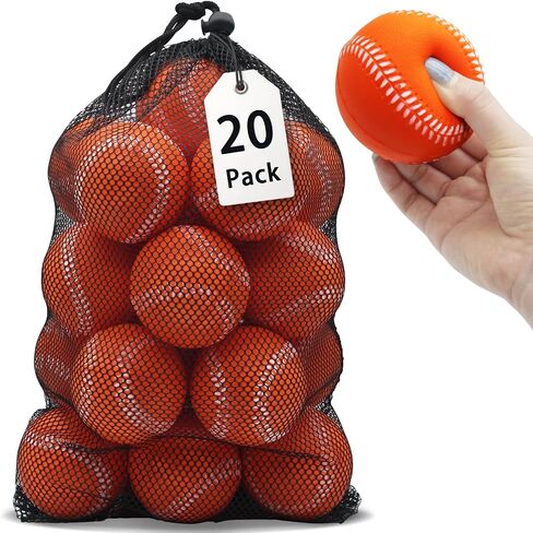 Magicorange Baseball,Foam Baseballs Training Baseballs Unmarked Practice Baseball for Hitting, Soft Toss, Batting, Fielding, Pitching in Kuwait