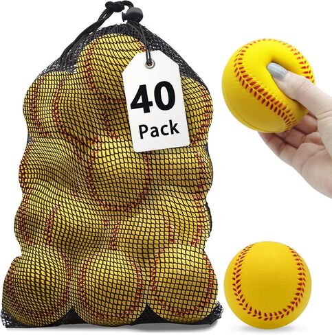 Magicorange Baseball,Foam Baseballs Training Baseballs Unmarked Practice Baseball for Hitting, Soft Toss, Batting, Fielding, Pitching in Kuwait