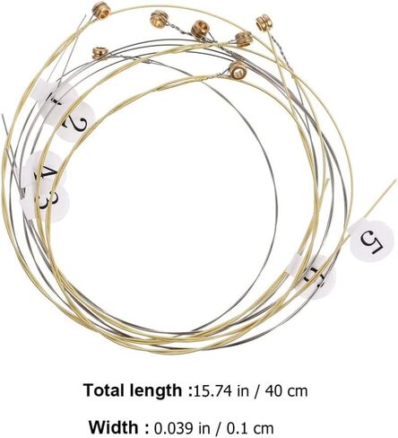 Vaguelly 10Pcs Lyre Strings Replacement Kit Steel Strings for Lyre Harp Accessories Enhance Sound Sweetness and Resonance for Musicians in Kuwait