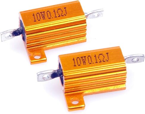10 Watt 0.1 Ohm 5% Wirewound Resistor Electronic Aluminium Shell Resistor Gold (Pack of 2) in Kuwait