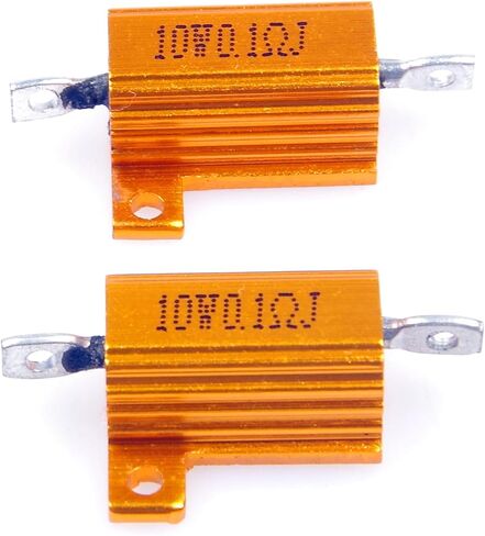 10 Watt 0.1 Ohm 5% Wirewound Resistor Electronic Aluminium Shell Resistor Gold (Pack of 2) in Kuwait