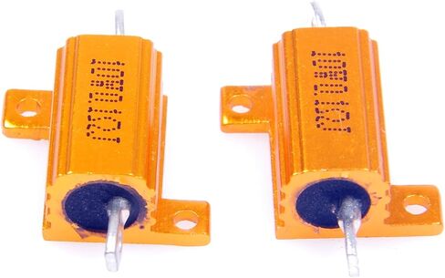 10 Watt 0.1 Ohm 5% Wirewound Resistor Electronic Aluminium Shell Resistor Gold (Pack of 2) in Kuwait