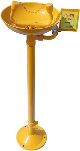 Emergency Eye Wash Station& Shower Set, 304 Stainless Steel Eyewash Station Shower with ABS Basin for Factory/Lab/Machinery/Building Industries, Style 1-Without Pedals in Kuwait