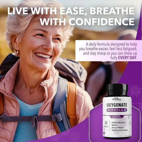 Real Science Nutrition Offers Oxygenate Miracle - Formulated for Lung Support, Helps Relieve Symptoms of Low Oxygen Such as Shortness of Breath, Rapid Heart Rate, Snoring, Wheezing, and Others in Saudi Arabia
