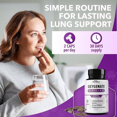 Real Science Nutrition Offers Oxygenate Miracle - Formulated for Lung Support, Helps Relieve Symptoms of Low Oxygen Such as Shortness of Breath, Rapid Heart Rate, Snoring, Wheezing, and Others in Saudi Arabia