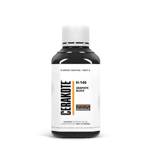 CERAKOTE (Oven Cure) H-Series Graphite Black [ 16oz ] H-146P - Our Ceramic Technology Combines Performance with Color on All- Metals, Polymers + More - (Part B) Included in Kuwait