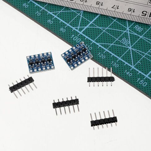 12 قطعة 3.3 فولت إلى 5 فولت وحدة تحويل المستوى | وحدة محول مستوى IIC I2C ذات 4 قنوات لأجهزة استشعار ESP8266 ESP32 لوحة مهايئ مدمجة ملحوم مسبقًا in Kuwait