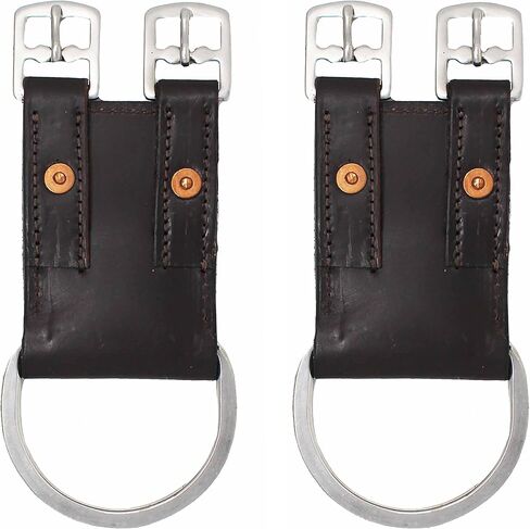 CHALLENGER Horse Set of 2 Brown Leather Western English Dual Buckle Girth Converter 403GC03BR in Kuwait