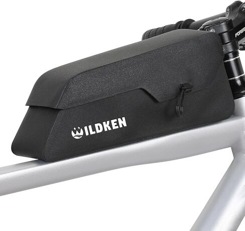 WILDKEN Top Tube Bike Bag, 1.2L Waterproof IPX4 Bike Frame Bag with Magnetic Flap, Bike Rack Bag Top Tube Bag Bolt on or Strap Fixation, Storage Tube Pouch, Tool Storage Bag for MTB Gravel Road Bike in Kuwait