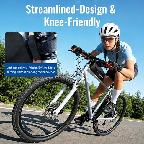 WILDKEN Top Tube Bike Bag, 1.2L Waterproof IPX4 Bike Frame Bag with Magnetic Flap, Bike Rack Bag Top Tube Bag Bolt on or Strap Fixation, Storage Tube Pouch, Tool Storage Bag for MTB Gravel Road Bike in Kuwait