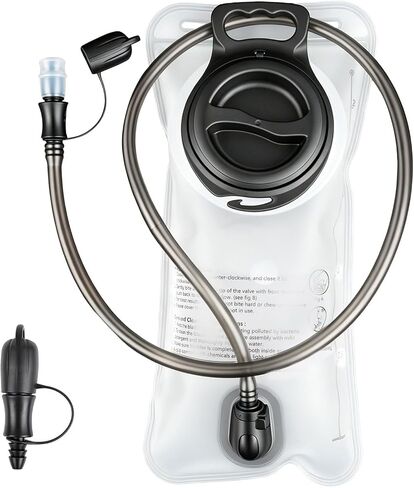المثانة الترطيب البديلة المتوافقة مع حقيبة الظهر Camelbak، المثانة المائية سعة 2 لتر لحقيبة الظهر للمشي لمسافات طويلة، خزان مانع للتسرب خالٍ من مادة BPA مع صمامين بديلين للعض، حزمة ترطيب للتخييم وركوب الدراجات in Kuwait