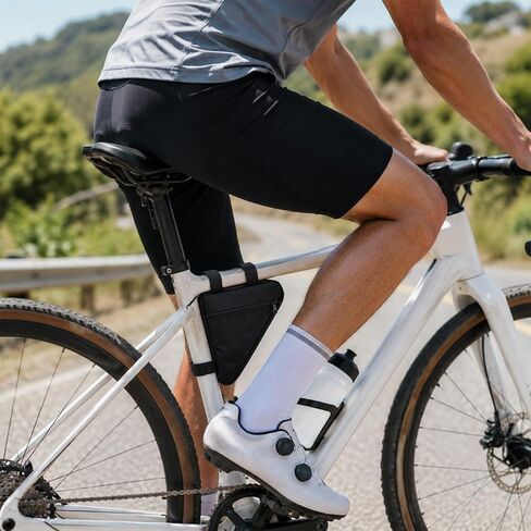 Bicycle Frame Bag, Bike Frame Bag, Lightweight Waterproof Cycling Storage Bags for Road and Mountain Bikes, Black in Kuwait