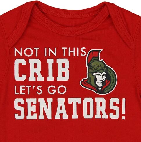 بدلة برسومات NHL Baby Ottawa Senators من Outerstuff، أحمر، 3-6 أشهر in Kuwait