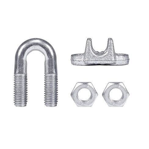 مشابك حبل سلكية 20 حزمة M10 10 مم (3/8 بوصة)، مشابك كابلات مجلفنة على شكل حرف U مشابك أسلاك شديدة التحمل للتجهيزات الصناعية البحرية in Kuwait