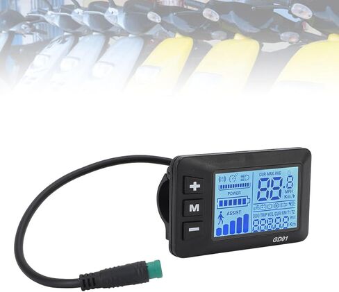 شاشة LCD للدراجة الكهربائية، لوحة تحكم بشاشة 5 دبابيس لمقود الدراجة سكوتر، مجموعة تحويل سكوتر الكمبيوتر للدراجة، عداد عرض ركوب الدراجات، سهولة القراءة in Kuwait
